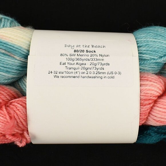 Leo & Roxy Yarn Co 80/20 SW Merino Sock Yarn Set At The Beach Colorway - Picture 3 of 3